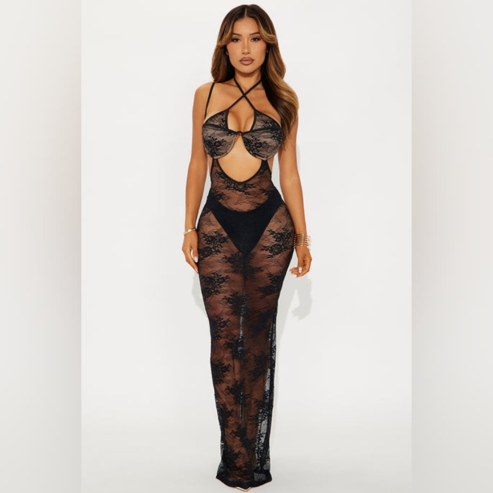 Fashion Nova Black Lace Dress
